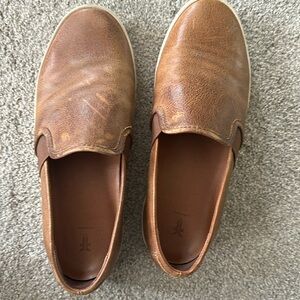 Frye leather slip on. Size 8M. Camel brown.
